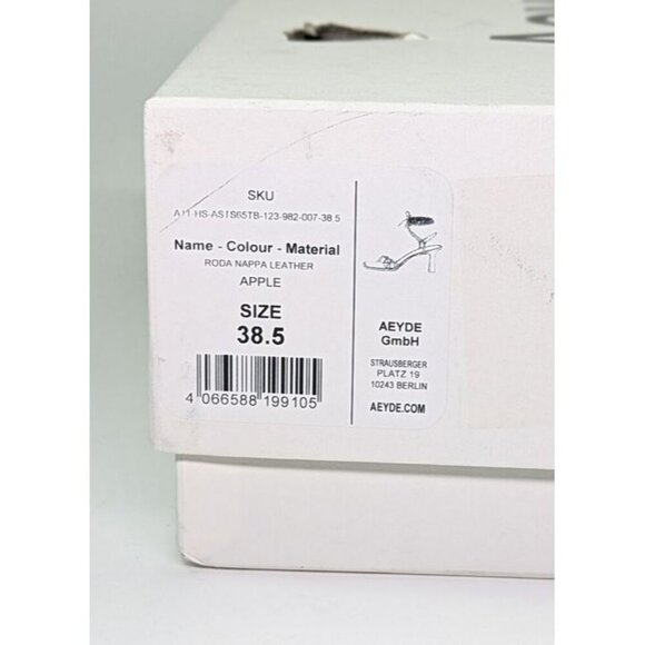 Aeyde Roda Women's Lace up Leather Sandals Apple Green Size 38.5 EU (MSRP $295) - Picture 11 of 11